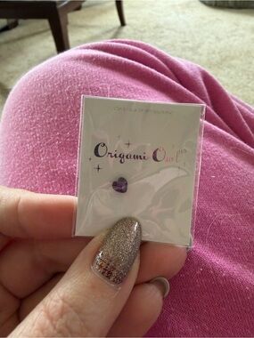 Origami Owl Purple Crystal Heart